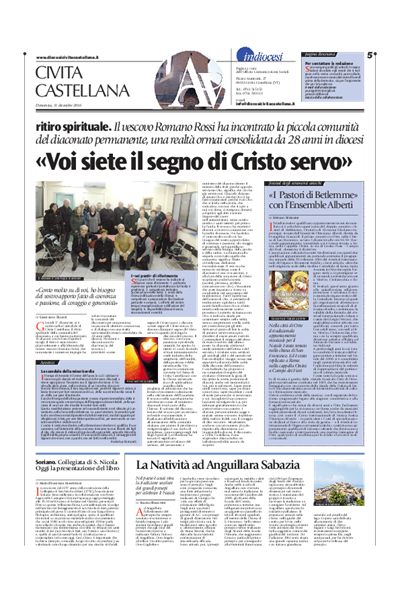 Avvenire - pagina diocesana del 11/12/2016